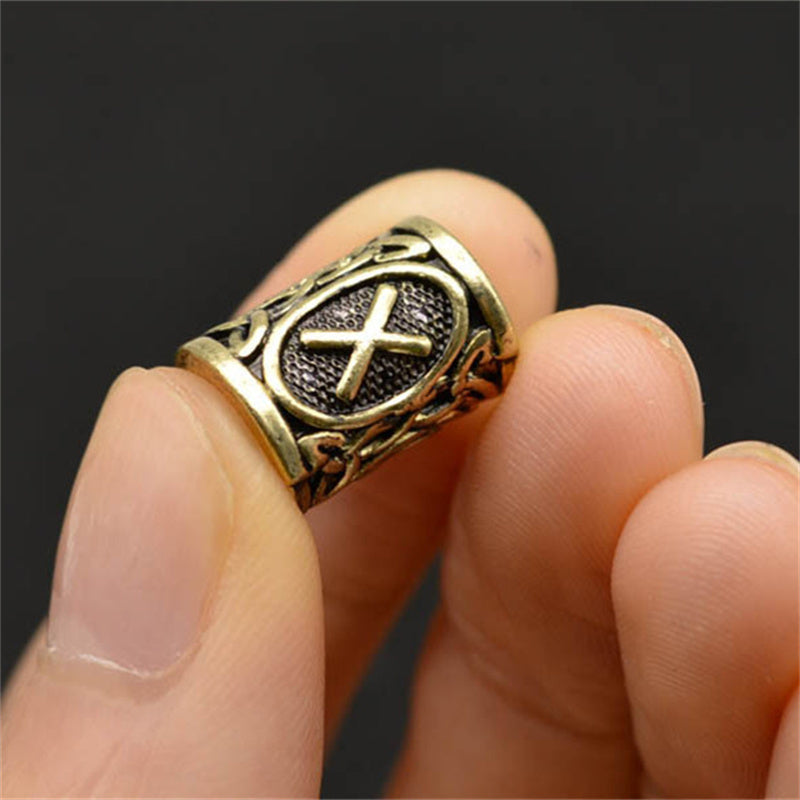 Set Of 24 Viking Rune Beard Beads