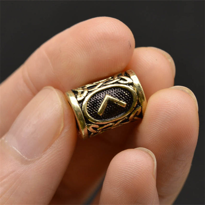 Set Of 24 Viking Rune Beard Beads