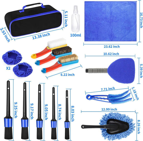 17-Piece Car Detailing Brush Set