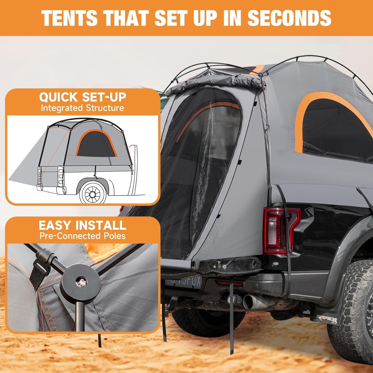 Truck Bed Tent for 6' Beds