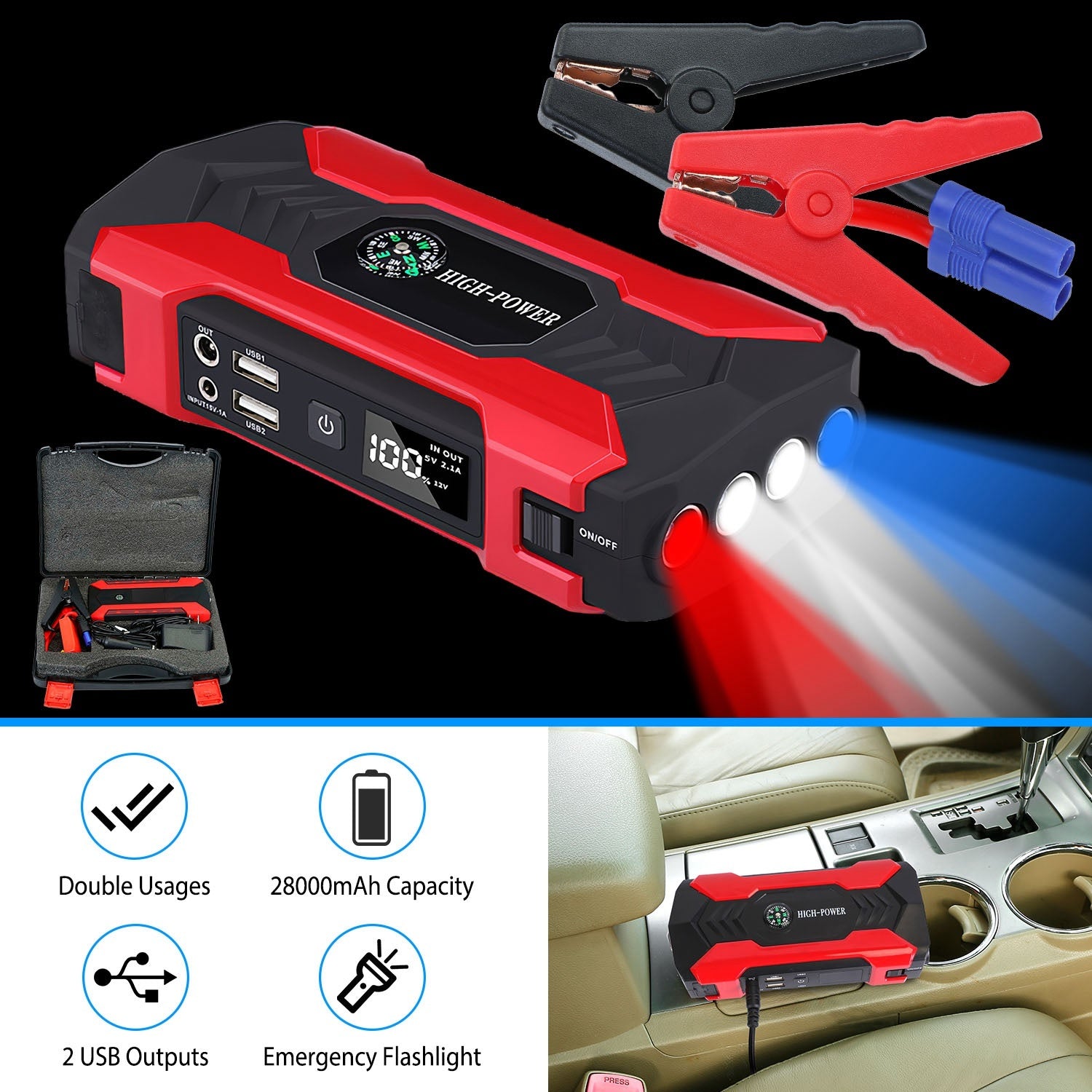 Jump Starter/Booster 800A Peak Power