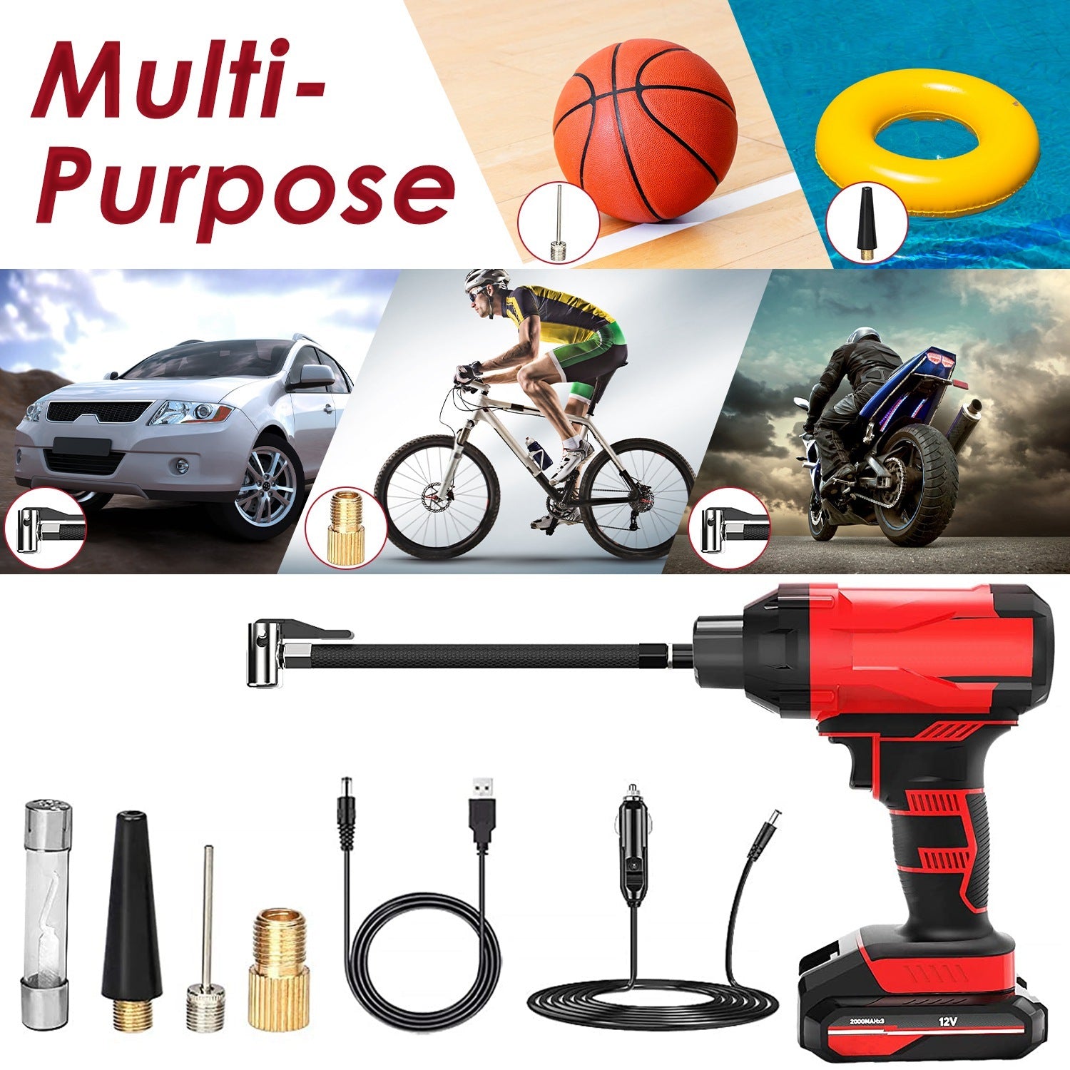 Portable Cordless Car Tire Inflator