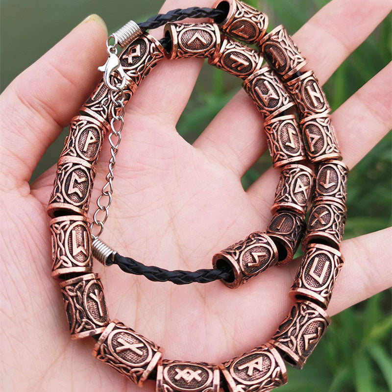 Set Of 24 Viking Rune Beard Beads