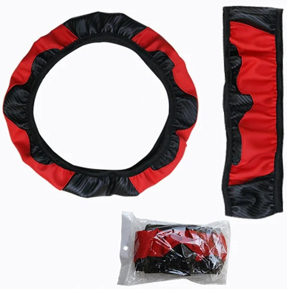 Carbon Fiber & Leather Steering Wheel Cover