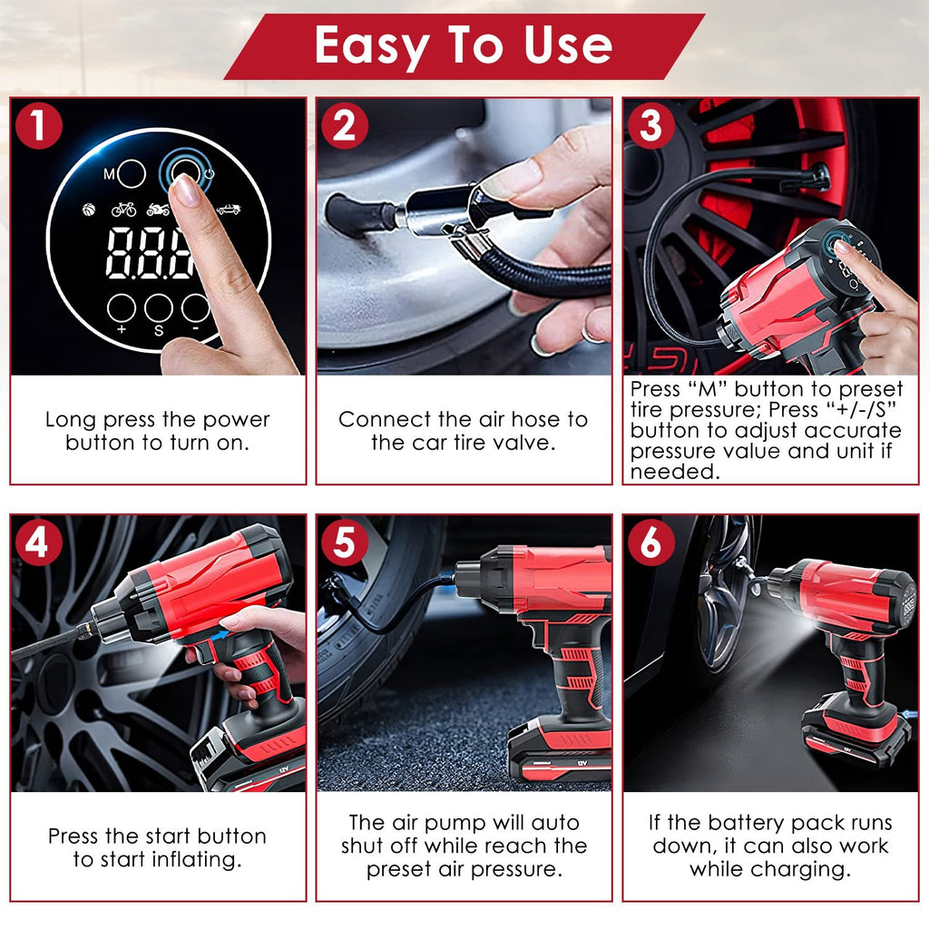 Portable Cordless Car Tire Inflator