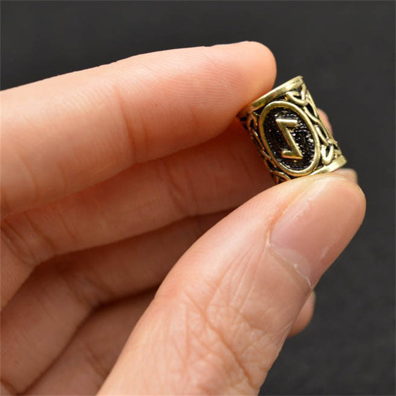Set Of 24 Viking Rune Beard Beads
